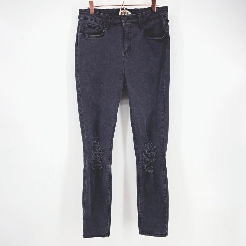 L'Agence Margot High Rise Distressed Skinny Jeans‎